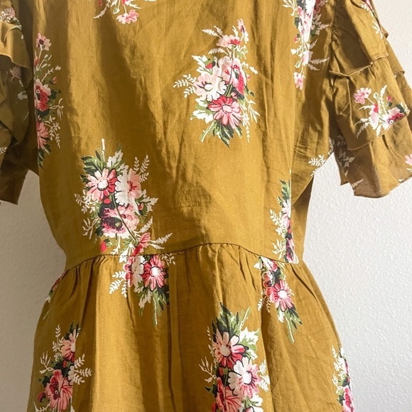 NWT Madewell Corsage Floral Peplum Blouse | Size 12 - Picture 7 of 13